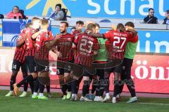 3. Liga; MSV Duisburg - FC Ingolstadt 04; Tor Jubel Treffer Calvin Brackelmann (17, FCI) Marcel Costly (22, FCI) Denis Linsmayer (23, FCI) Moussa Doumbouya (27, FCI) Rico Preißinger (6, FCI)