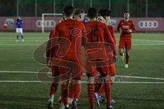 Bayernliga Süd - FC Ingolstadt 04 II - FC Ismaning - Götzendörfer Mario (#23 FCI) trifft per Elfmeter zum 1:0 Führungstreffer - jubel - Senger Michael (#21 FCI) - Karaogul Ishak (#15 FCI) - Gashi Egson (#7 FCI) - Foto: Jürgen Meyer