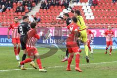 3. Liga; FSV Zwickau - FC Ingolstadt 04; Torchance Pascal Testroet (37, FCI) Patrick Schmidt (9, FCI) Torwart Brinkies Johannes (1 FSV) blockt