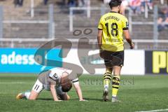 3. Liga; Borussia Dortmund II - FC Ingolstadt 04; ärgert sich Torchance verpasst Sebastian Grönning (11, FCI) Antonios Papadopoulos (18 BVB2)