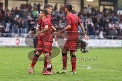 Toto Pokal; FC Sportfreunde Schwaig - FC Ingolstadt 04; Tor Jubel Treffer Schuß Emre Gül (5, FCI) Fredrik Carlsen (8, FCI) Frederik Christensen (11, FCI)