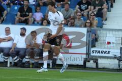 3.Liga - Saison 2022/2023 - VFL Osnabrück - FC Ingolstadt 04 - Röhl Merlin (Nr.34 - FCI) schiesst den 0:1 Führungstreffer - Jubel - Foto: Meyer Jürgen