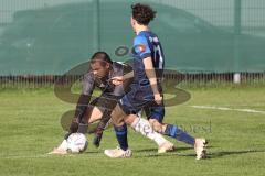 Kreisliga - Saison 2022/2023 - Türk.SV Ingolstadt - SV Menning - Bilal Gürle Torwart Türk SV - Cem Knupfer blau Menning - Foto: Meyer Jürgen