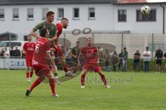 Toto - Pokal - Saison 2024/25 - TSV Lohr - FC Ingolstadt 04 - Sebastian Gronning (Nr.11 - FCI) schiesst ein Tor - jubel -  - Julian Genheimer (Nr.6 - TSV Lohr) - Florian Copacian (Nr.13 - TSV Lohr) -  - Foto: Meyer Jürgen