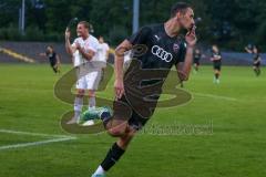 Bayernliga Süd - Saison 2021/2022 - FC Ingolstadt 04 II - SV Donaustauf - Görtler Patrick (#9 FCI) trifft zum 2:2 Ausgleichstreffer - jubel - Foto: Jürgen Meyer