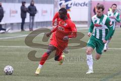 Bayernliga Süd - Saison 2022/2023 - FC Ingolstadt 04 - SV Schalding Heining - Mussa Fofanah (Nr.7 - FCI II) - Tschugg Markus #26 grün Schalding - Foto: Meyer Jürgen