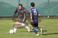 Kreisliga - Saison 2022/2023 - Türk.SV Ingolstadt - SV Menning - Bilal Gürle Torwart Türk SV - Cem Knupfer blau Menning - Foto: Meyer Jürgen