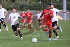 Bayernliga Nord - Saison 2023/2024 - FC Ingolstadt 04 - FC Coburg - David Udogu rot FCI - Davide Dilauro
 li weiss Cobrug - Foto: Meyer Jürgen