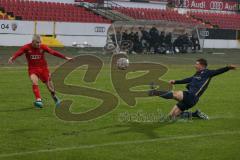 Bayernliga Süd - Saison 2021/2022 - FC Ingolstadt 04 II - TSV 1860 München II - Rausch Thomas (#18 FCI) - Gresler Maxim blau München - Foto: Meyer Jürgen