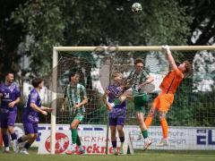 Landesliga - Freundschaftsspiel - Saison 2026/27 - SV Manching - TSV Karteth-Lappersdorf - Peter Sebastian TW Kareth - Lappersdorf  - Dominik Juric (Nr.18 - SV Manching) - Foto: Meyer Jürgen