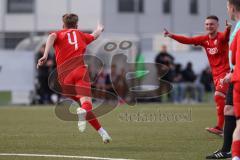 Bayernliga Nord - Saison 2023/24 - FC Ingolstadt 04 II - SC Eltersdorf-  Der 0:1 Führungstreffer durch - Benedikt Schwarzensteiner (Nr.4 - FCI) - jubel -  - XXXXX - Foto: Meyer Jürgen