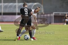 2. Fußball-Liga - Frauen - Saison 2023/2024 - FC Ingolstadt 04 - SV Meppen - Leonie Heim (Nr.9 - FCI Frauen) - Seyen Ayleen weiss Meppen - Foto: Meyer Jürgen