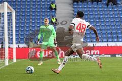 3. Liga; Arminia Bielefeld - FC Ingolstadt 04; Bryang Kayo (48, FCI) zu spät, Torchance Kersken Jonas (1 AB)