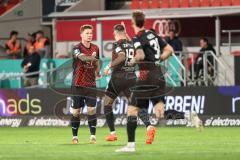 3. Liga; FC Ingolstadt 04 - SV Waldhof Mannheim; Tor Jubel Treffer Ausgleich 1:1 durch Sebastian Grönning (11, FCI) Mladen Cvjetinovic (19, FCI) Julian Kügel (31, FCI)