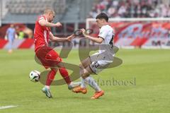 3. Liga; Energie Cottbus - FC Ingolstadt 04; Campulka Tim (4 EC) Felix Keidel (43, FCI)