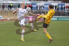 3. Liga; SpVgg Bayreuth - FC Ingolstadt 04; Zweikampf Kampf um den Ball Tobias Bech (11, FCI) Nollenberger Alexander (9 SpVgg)