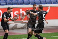 3. Liga - MSV Duisburg - FC Ingolstadt 04 - Marcel Gaus (19, FCI) Tor Jubel Filip Bilbija (35, FCI) Dennis Eckert Ayensa (7, FCI)