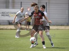 2. Bundesliga Frauen - Saison 2026/27  - FC Ingolstadt 04 Frauen - 1.FCC Turbine Potsdam - Matsubara Yuna weiss Potsdam - Stefanie Reischmann (Nr.24 - FCI Frauen) - Foto: Meyer Jürgen