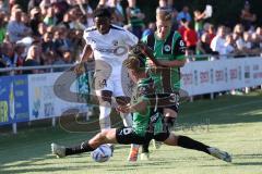 Testspiel - SpVgg Greuther Fürth - FC Ingolstadt 04 - Michael Udebuluzor (Nr.44 - FCI) - Raebiger Sidney (#6 Fürth) - Foto: Jürgen Meyer