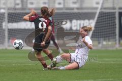 DFB Pokal - Frauen - Saison 2025/26 - FC Ingolstadt 04 Frauen - 1. FC Nürnberg - Jenny Beyer (Nr.8 - FC Ingolstadt Frauen I)- Miller Laura rot Nürnberg - Foto: Meyer Jürgen