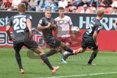 3. Liga; FC Ingolstadt 04 - VfL Osnabrück; Torchance verpasst Gustav Christensen (24, FCI) Wagner Fridolin (26 VFL) Wiemann Niklas (25 VFL)