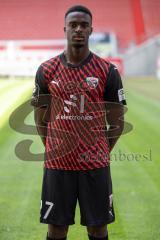 Donald Nduka (27, FCI) ; FC Ingolstadt 04;
3.Liga, Porträttermin 2023/2024