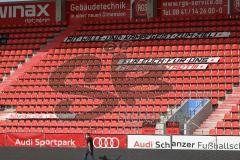 3. Liga - FC Ingolstadt 04 - 1. FC Saarbrücken - Spruchband Choreo Fans