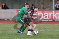 Bezirksliga - Saison 2024/25- FC Fatih - VFB Eichstätt II  - Alexander Meier grün Eichstätt  - Dardan Berisha schwarz Fatih - Foto: Meyer Jürgen