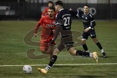 2023_11_24 - Bayernliga Nord - Saison 2023/24 - FC Ingolstadt 04 II - DJK Gebenbach - Muhammed Atak rot FCI - David Vidovic schwarz Gebenbach - Foto: Meyer Jürgen