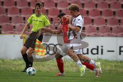 Bayernliga Nord - Saison 2026/27 - FC Ingolstadt 04 II - ASV Cham - Manuel Distl (Nr.9 - FCI II) - Michael Lamecker rot Cham - Foto: Meyer Jürgen