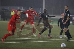 Bayernliga Süd - Saison 2022/2023 - FC Ingolstadt 04 II -  Türkspor Augsburg - Keidel Felix (Nr.6 - Fc Ingolstadt 04 II) - Moustapha Salifou mitte Türkspor - Foto: Meyer Jürgen