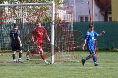 Kreisklasse - Saison 2024/25- Türk SV Ing - FC Arnsberg -  Der 1:0 Führungstreffer durch - Avni Avdijaj rot Türk SV - Dominic Zeitler Torwart Arnsberg - jubel - Foto: Meyer Jürgen