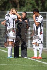 3. Liga - Saison 2026/27 - SC Sonnenhof Großaspach - FC Ingolstadt 04 - Cheftrainerin Sabrina Wittmann (FCI) wechselt Max Plath (Nr.14 - FCI) und Nishan Velupillay (Nr.28 - FCI) ein - XXXXX - Foto: Meyer Jürgen