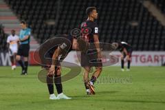3. Liga - Saison 2025/26 - VFB Stuttgart II - FC Ingolstadt 04  - Enttäuschte Gesichter nach dem Spiel - Marcel Costly (Nr.22 - FC Ingolstadt 04) - Mads Borchers (Nr.9 - FC Ingolstadt 04) - Foto: Meyer Jürgen