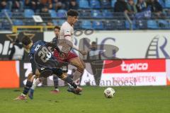 3. Liga - Saison 2025/26 - Waldhof Mannheim  -  FC Ingolstadt 04 - Diego Michel (Nr.28 - Waldhof Mannheim) - Ognjen Drakulic (Nr.30 - FC Ingolstadt 04) - Foto: Meyer Jürgen