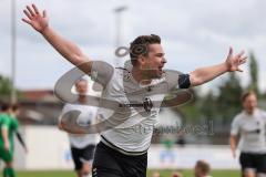 A-Klasse - Saison 2023/24 - TSV Gaimersheim II - FC Gerolfing II-  - Der 4:3 Führungstreffer durch Simon Gelbmann weiss Gaimersheim - jubel - Foto: Meyer Jürgen
