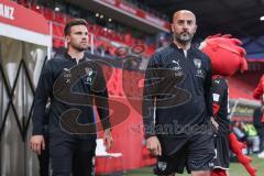 3. Liga; FC Ingolstadt 04 - SSV Jahn Regensburg; vor dem Spiel Co-Trainer Maniyel Nergiz (FCI) Co-Trainer Julian Kolbeck (FCI)