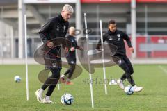 3. Liga; FC Ingolstadt 04 - Trainingsauftakt im Audi Sportpark, Trainingsgelände; Benjamin Kanuric (8, FCI) Marcel Costly (22, FCI)