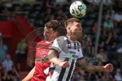 3. Liga - Saison 2026/27 - SC Sonnenhof Großaspach - FC Ingolstadt 04 - Volkan Celiktas (Nr.5 - Großaspach) - Jonas Scholz (Nr.15 - FCI) - Foto: Meyer Jürgen