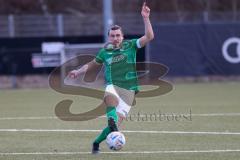 2024_2_17 - Saison 2023/24 - AUDI-Schanzer Amateur Cup - FC Gerolfing - TV 1861 Ingolstadt - Halbfinale 2 - Niklas Nissl grün Gerolfing - XXXXX - Foto: Meyer Jürgen