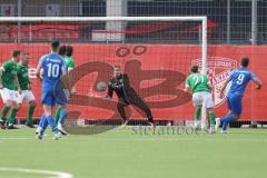 2024_2_17 - Saison 2023/24 - AUDI-Schanzer Amateur Cup - SV Hundszell - FC Gerolfing - Finale - Stefan Schmid
 Torwart Gerolfing - Matthias Weinzierl blau #9 Hundszell - Foto: Meyer Jürgen