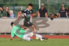 Bezirksliga - Saison 2025/26 - FC Fatih Ingolstadt - TSV Gaimersheim - Nico von Swiontek Brzezinski (Nr.17 - TSV Gaimersheim) - Faruk Rencber grün Fatih - Foto: Meyer Jürgen