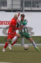 Bayernliga Süd - Saison 2022/2023 - FC Ingolstadt 04 - SV Schalding Heining - Thomas Rausch (Nr.18 - FCI II) - Rossdorfer Jonas #18 grün Schalding - Foto: Meyer Jürgen