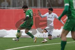 AUDI - Schanzer Amateurcup - Finale -  2026  - SV Hundszell - SV Denkendorf - Luca Kammerer weiss Hundszell - Marius Heß grün Denkendorf - Foto: Meyer Jürgen