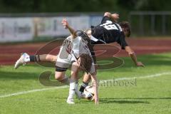 Kreisliga - Saison 2025/26- SV Karlskron - SV Kasing - Elias Tkac schwarz Karlskron   - Marius Grünleitner weiss Kasing - Foto: Meyer Jürgen