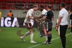 3. Liga - Saison 2026/27 - FC Ingolstadt 04 - Alemannia Aachen - Vinko Sapina (Nr.41 - FCI) wird ausgewechselt und Joseph Ganda (Nr.16 - FCI) kommt - XXXXX - Foto: Meyer Jürgen