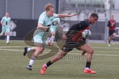 Bayernliga Nord - Saison 2024/25 - FC Ingolstadt 04 II - DJK Ammerthal - Micah Ham (Nr.25 - FCI U21) - Michael Janner blau Ammerthal - Foto: Meyer Jürgen