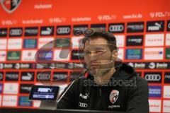 3.Liga - Saison 2022/2023 - FC Ingolstadt 04 -  - FC Freiburg II - Cheftrainer Guerino Capretti  (FCI) bei der PK nach dem Spiel - Foto: Meyer Jürgen