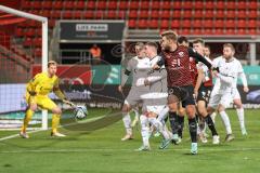 3. Liga; FC Ingolstadt 04 - Preußen Münster; Torchance #Ecke David Kopacz (29, FCI) Torwart Schulze Niehues Maximilian (35 PM)