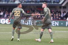 3. Liga; SC Verl - FC Ingolstadt 04; Tor Jubel Treffer 1:3, Benjamin Kanuric (8, FCI) Marcel Costly (22, FCI)